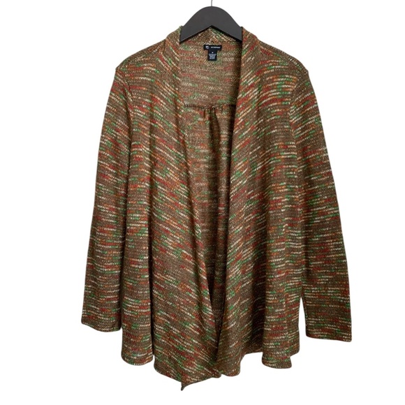 new directions Sweaters - New Directions Women's Cardigan Sweater Sz Medium Brown with Embellishments